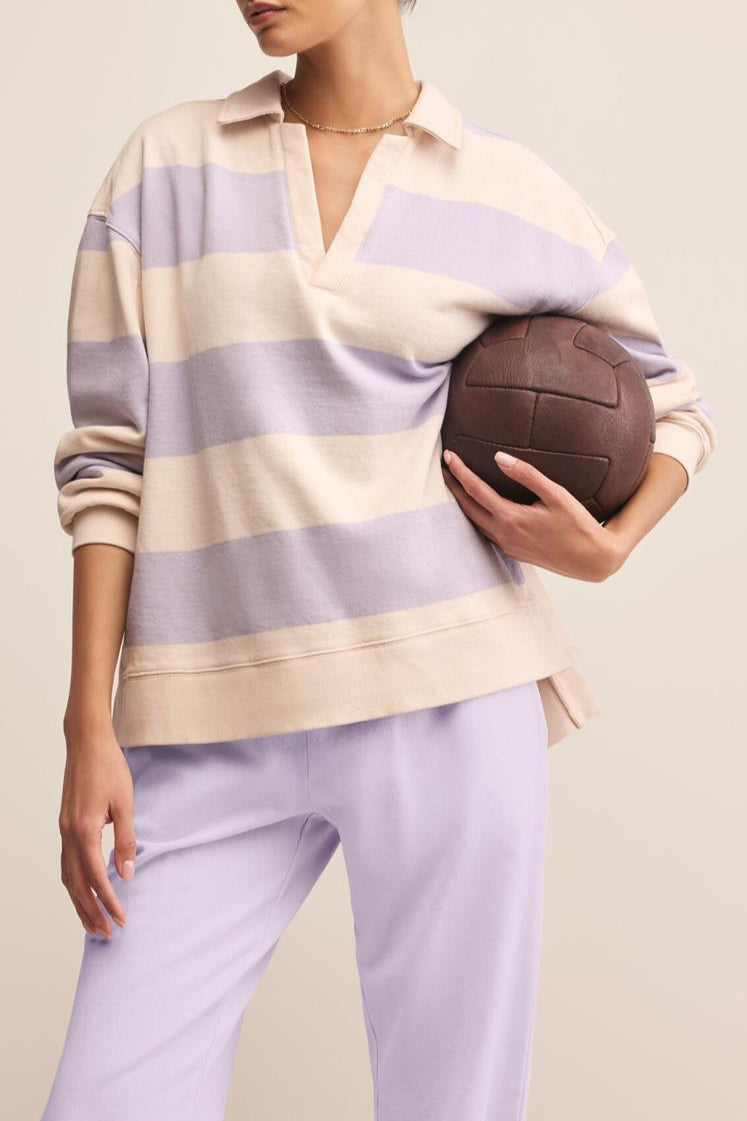 Rugby Brushed Fleece Henley