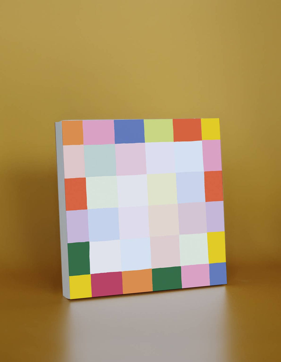 Idlewild 200-Sheet Jumbo Desk Pad | Rainbow Checks