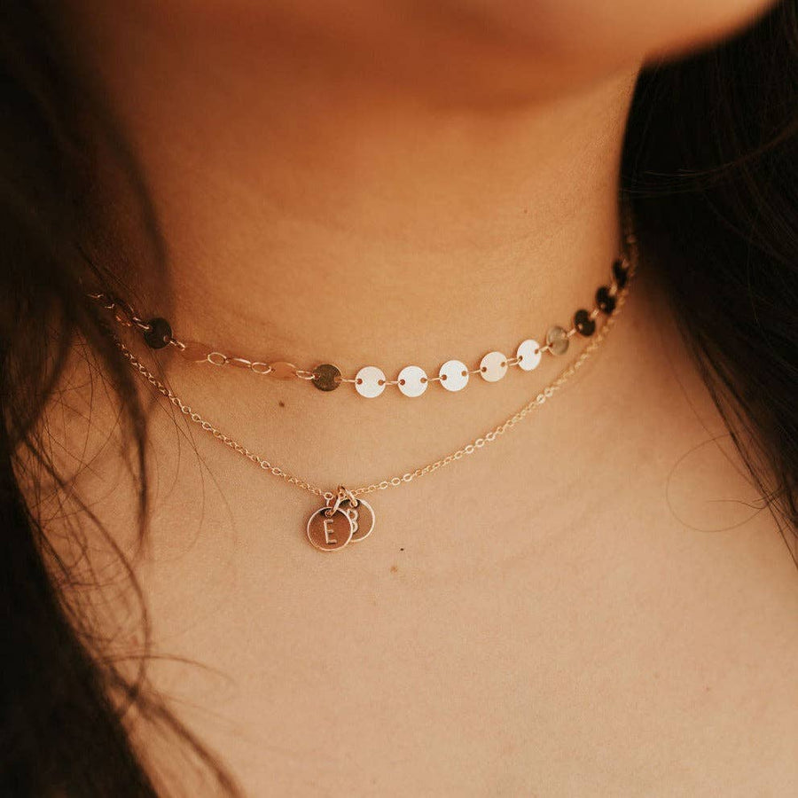 Mauve Jewelry Initial Necklace