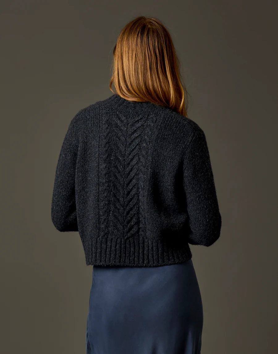 Carve Poppy Cropped Cardigan