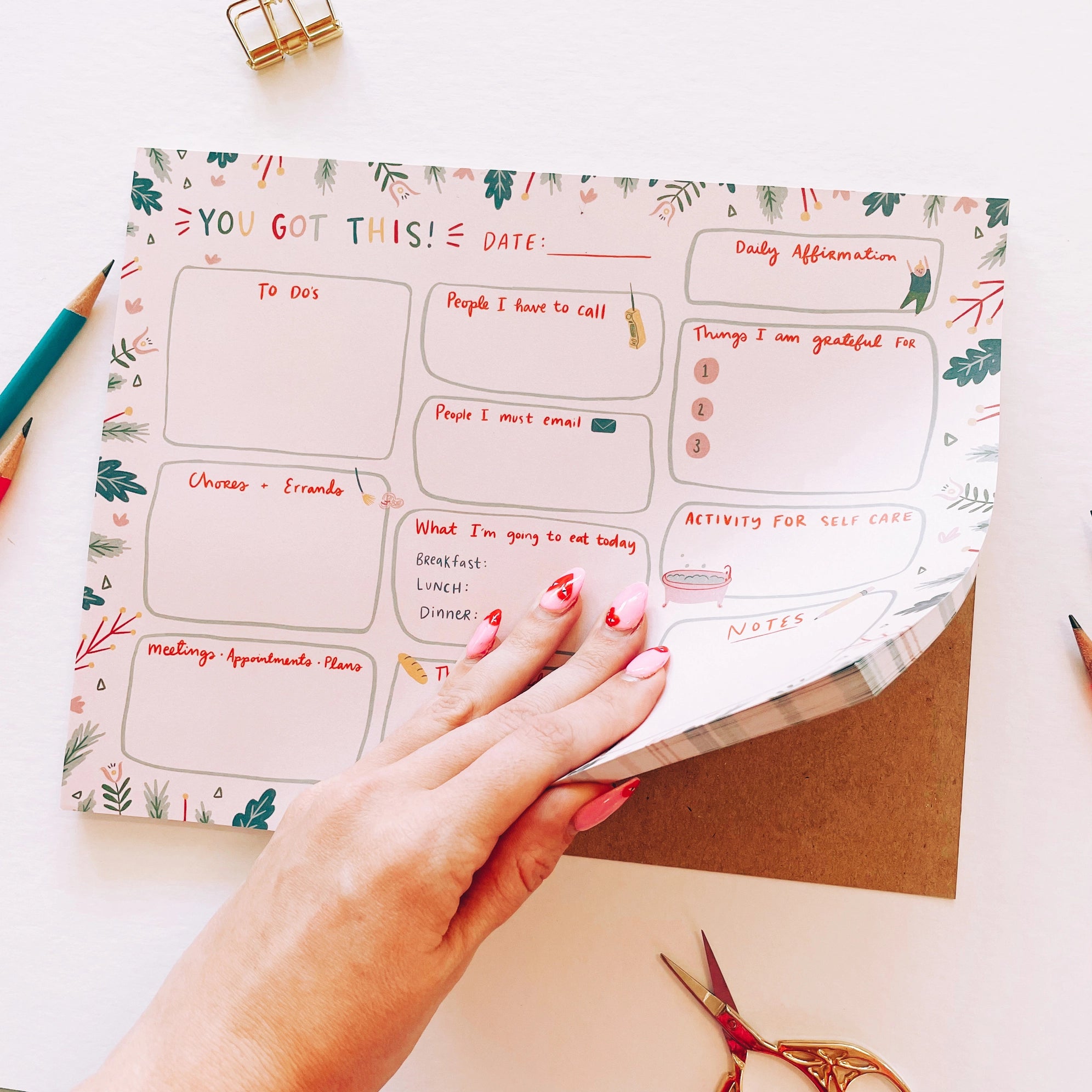 Balanced Day Planner Notepad