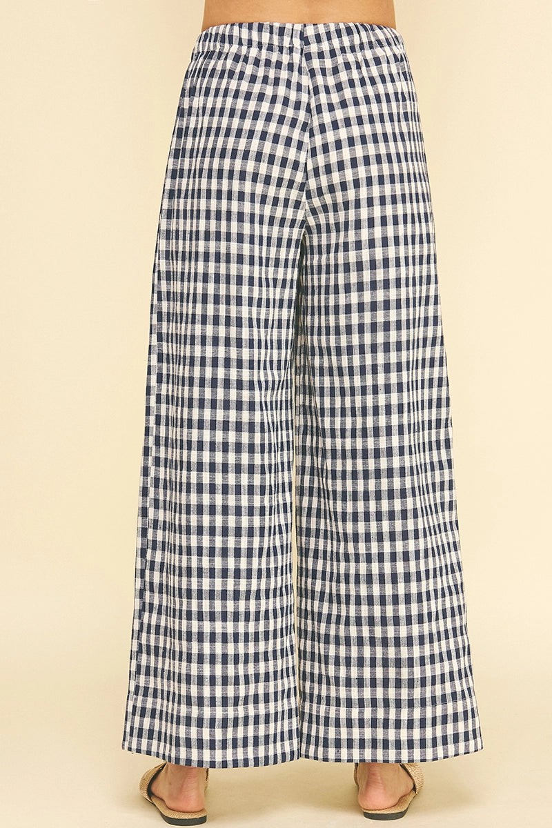 Plaid Wide Pants