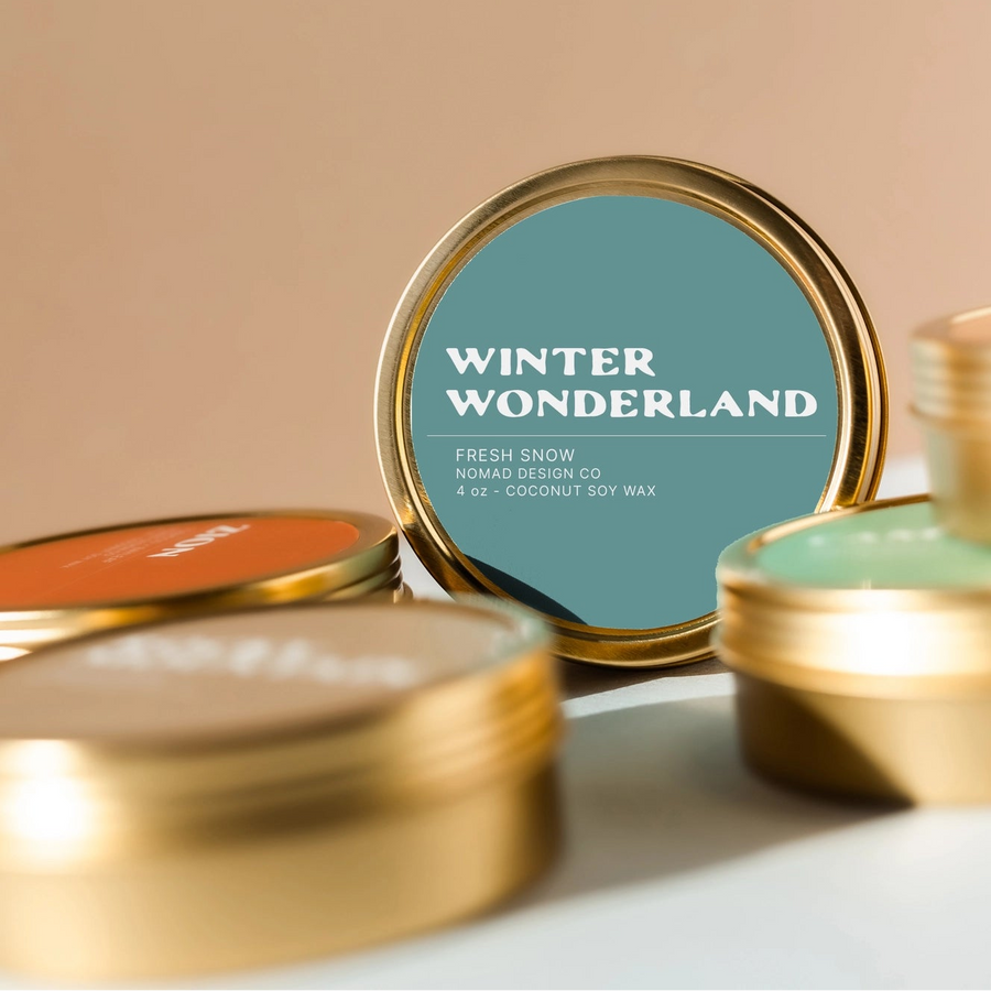 Winter Wonderland Travel Tin Candle