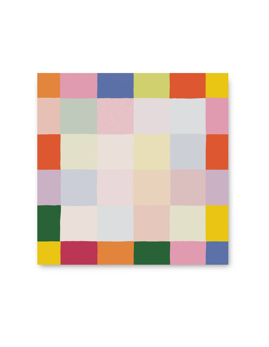 Idlewild 200-Sheet Jumbo Desk Pad | Rainbow Checks