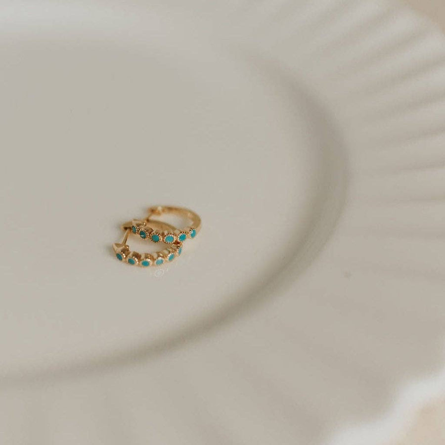 Mauve Jewelry Gaby Turquoise Hoops