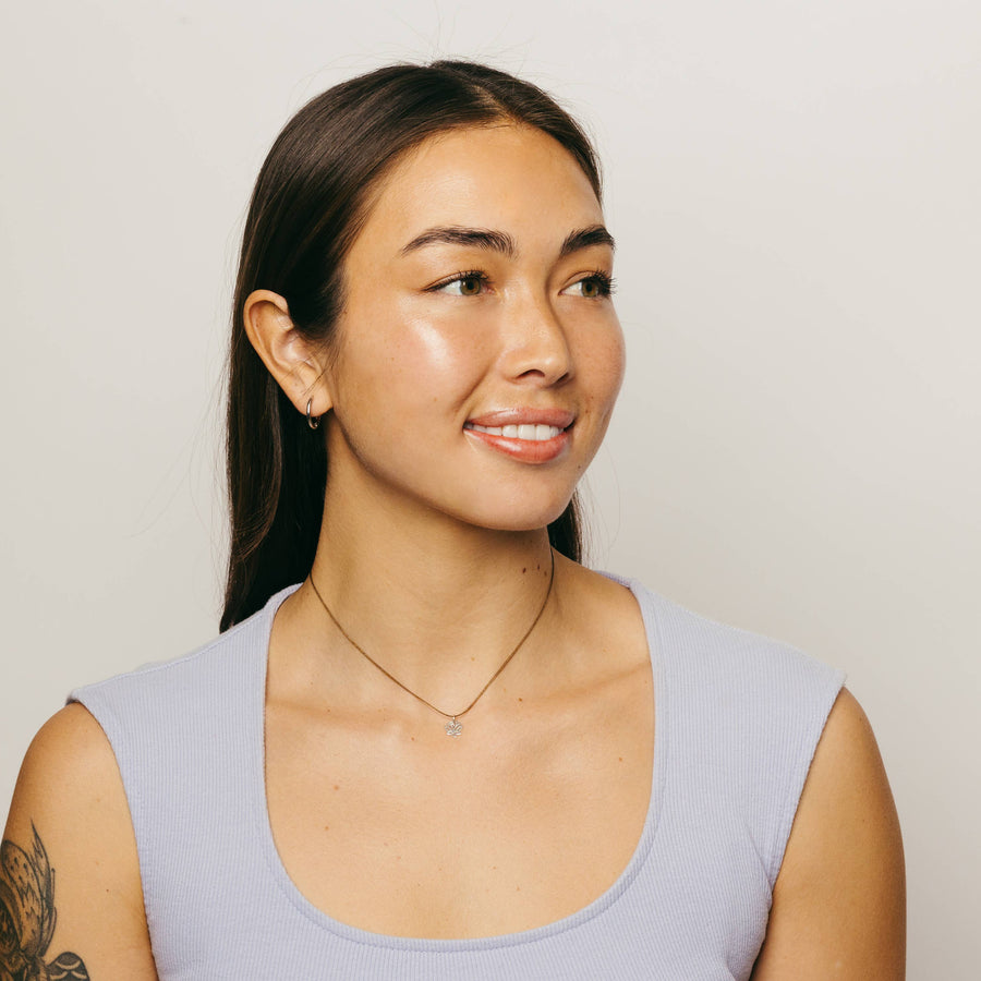 Bronwen Lotus Flower Tiny Charm Necklace