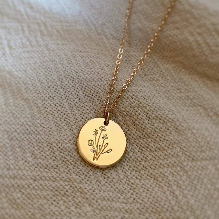 Mauve Jewelry Wildflower Necklace