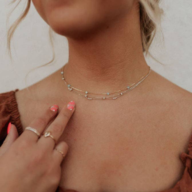Mauve Jewelry Malibu Necklace in Turquoise