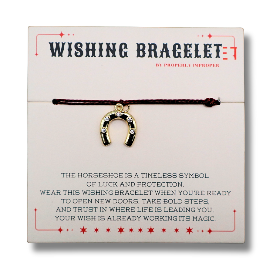 Properly Improper Wishing Bracelet with Horseshoe Charm