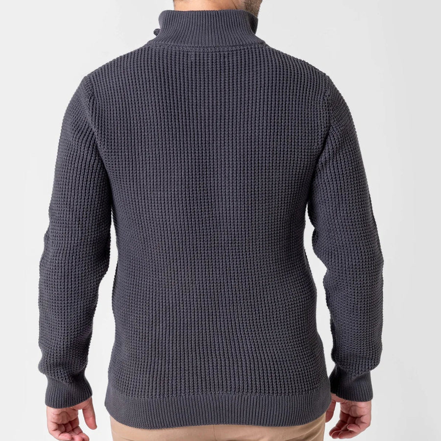 DKOTA GRIZZLY Angelo Cotton Zip Neck Sweater