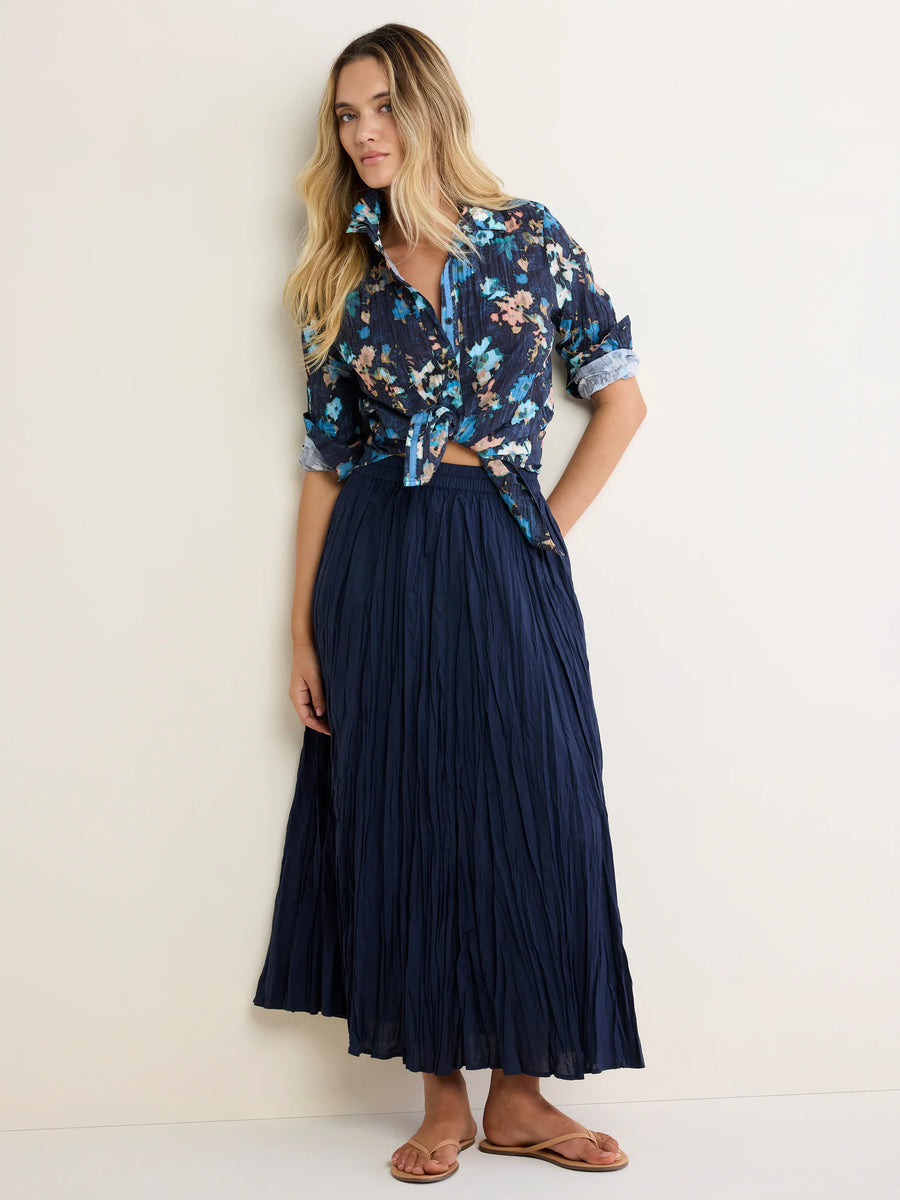 Nic+Zoe Glowy Floral Core Cotton Shirt