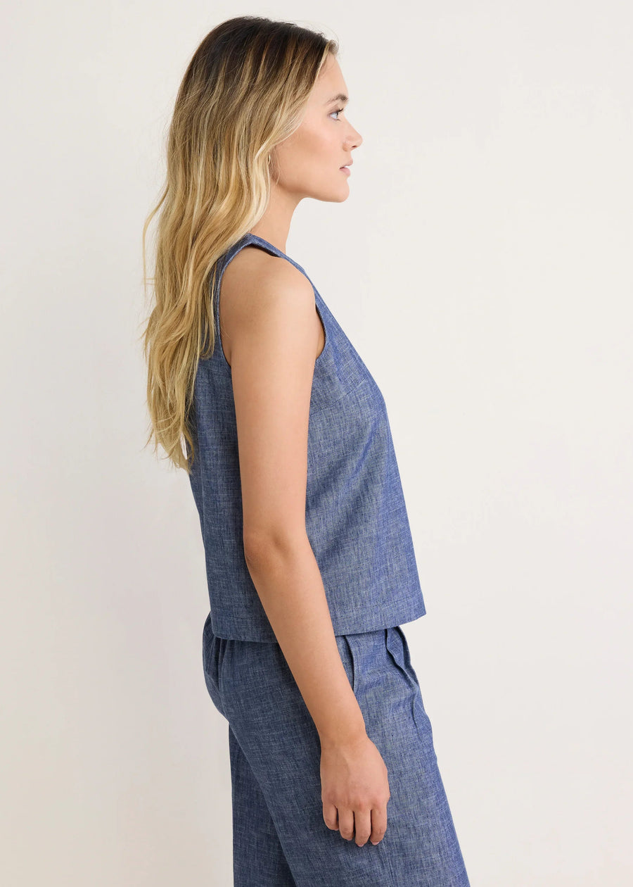 Nic+Zoe Chambray Mix Stevie Tank