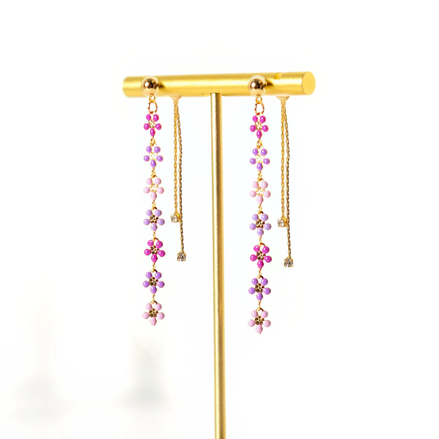 Peter + June Burnett Layered Daisy Earrings