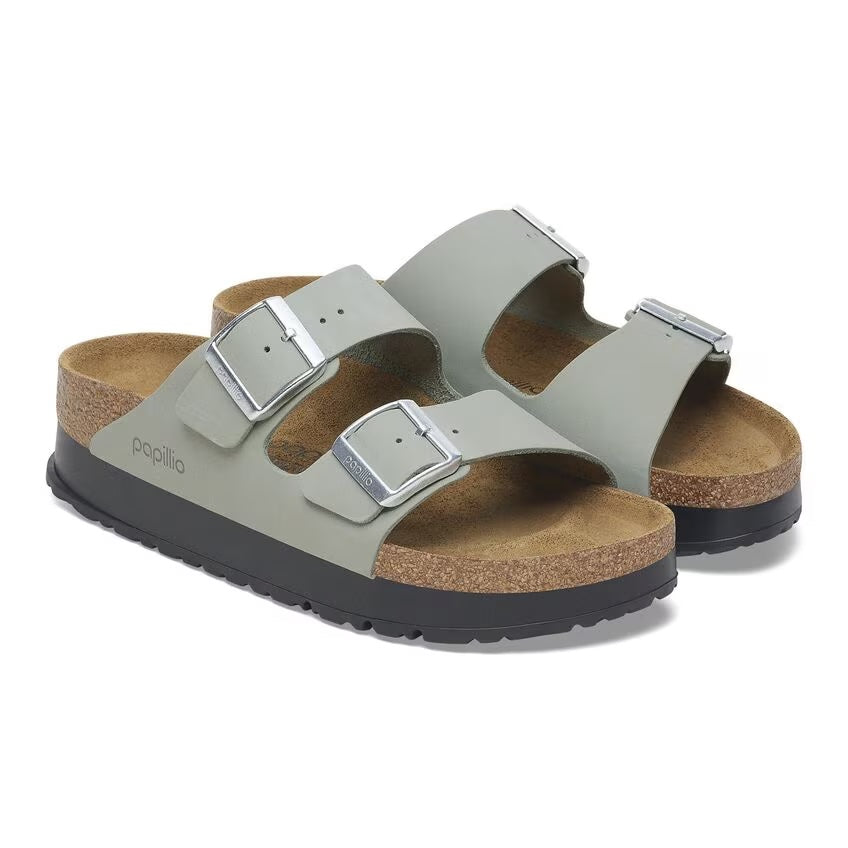 Birkenstock Arizona Flex Platform Nubuck Leather Narrow