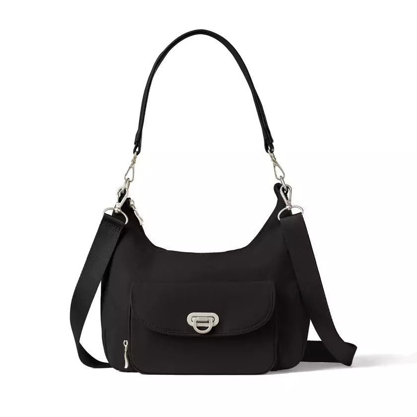 Baggallini Coastal Flip Lock Half Moon Bag