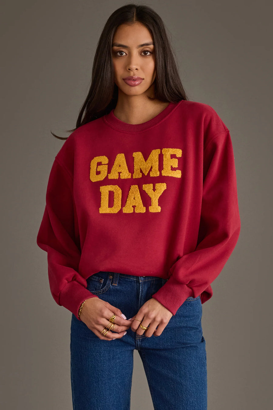Panache Maroon & Gold Game Day Sweatshirt