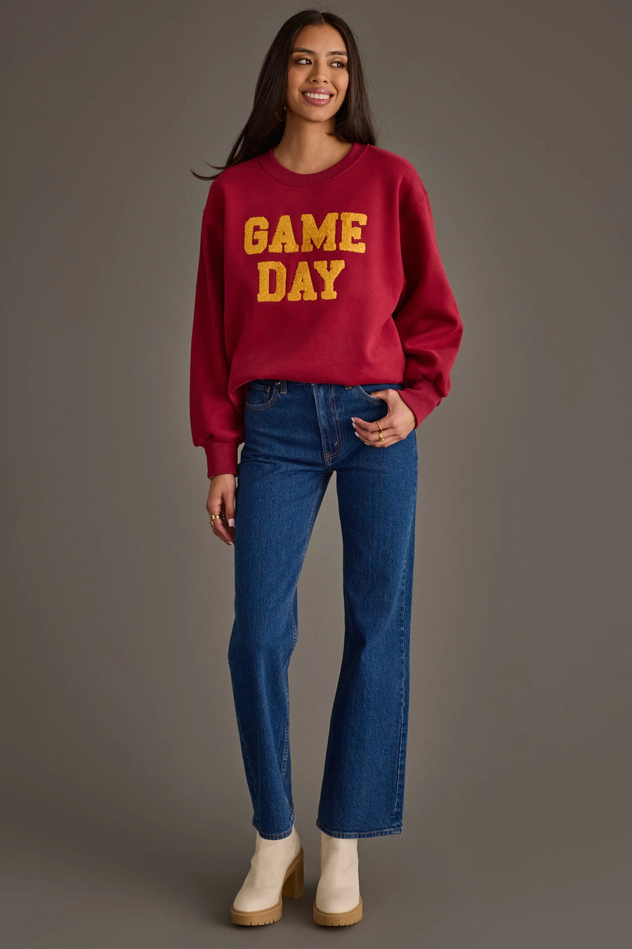 Panache Maroon & Gold Game Day Sweatshirt