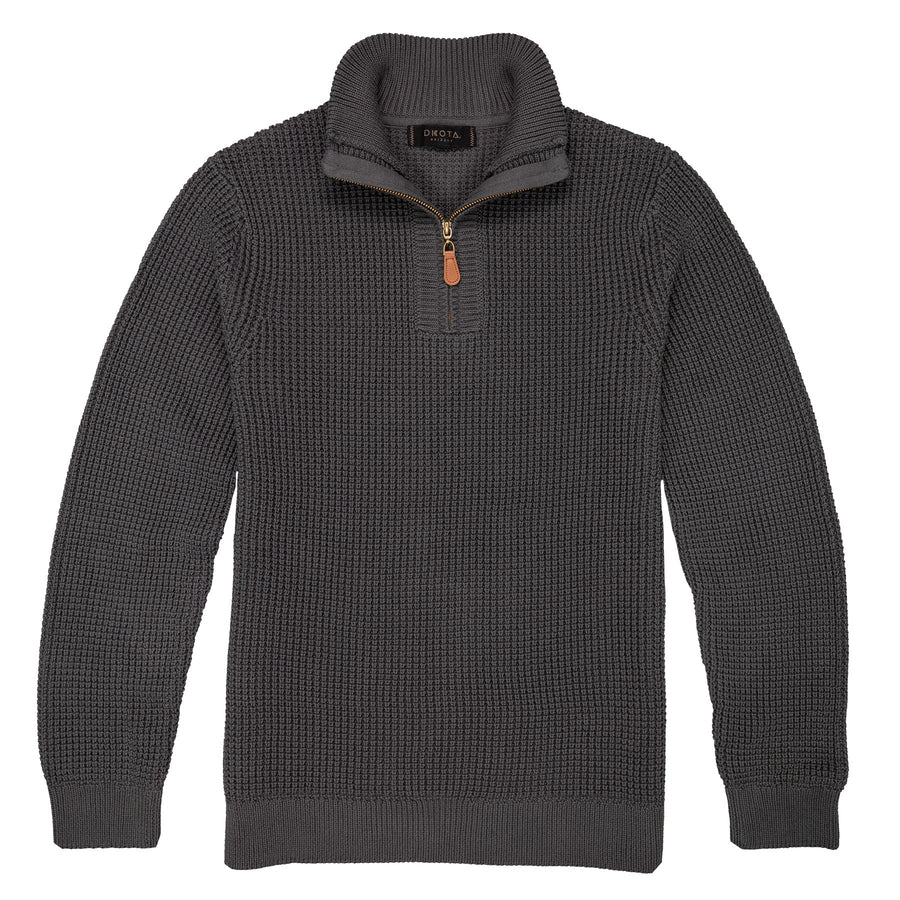 DKOTA GRIZZLY Angelo Cotton Zip Neck Sweater