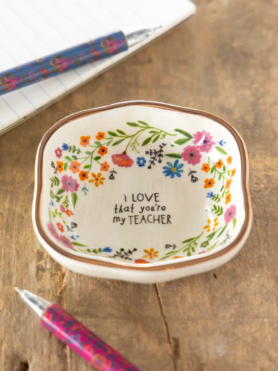 Natural Life Antiqued Trinket Bowl Teacher