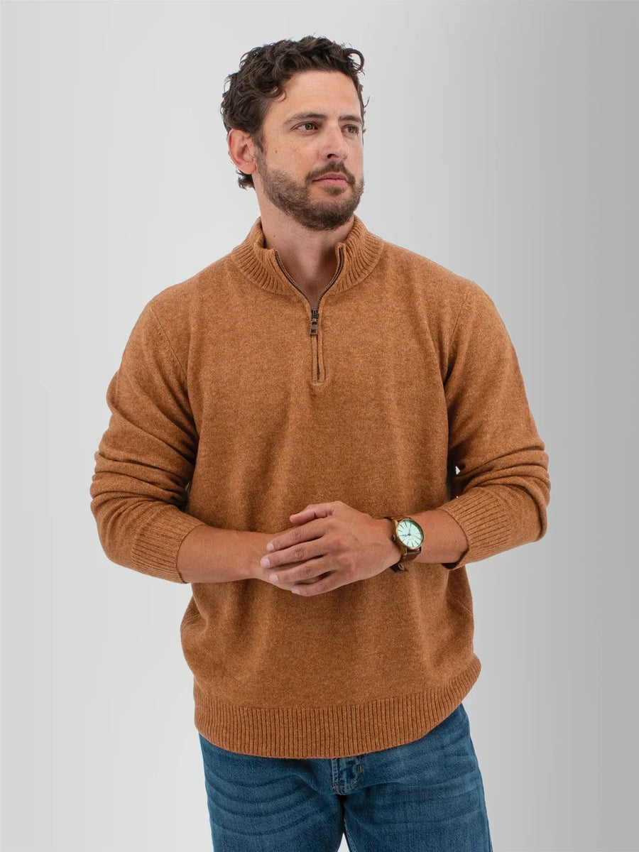 Old Ranch Wade 1/4 Zip Stand Collar Sweater