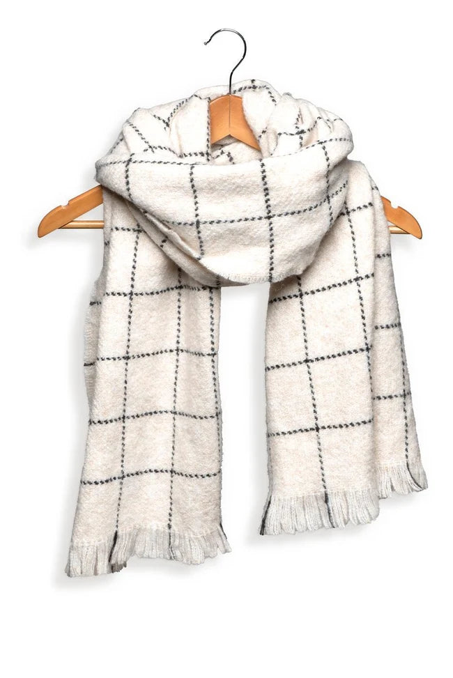 Joy Susan Grid Check Scarf
