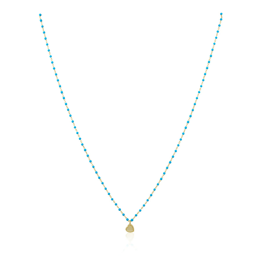 Elsa Mini Heart Necklace Turquoise