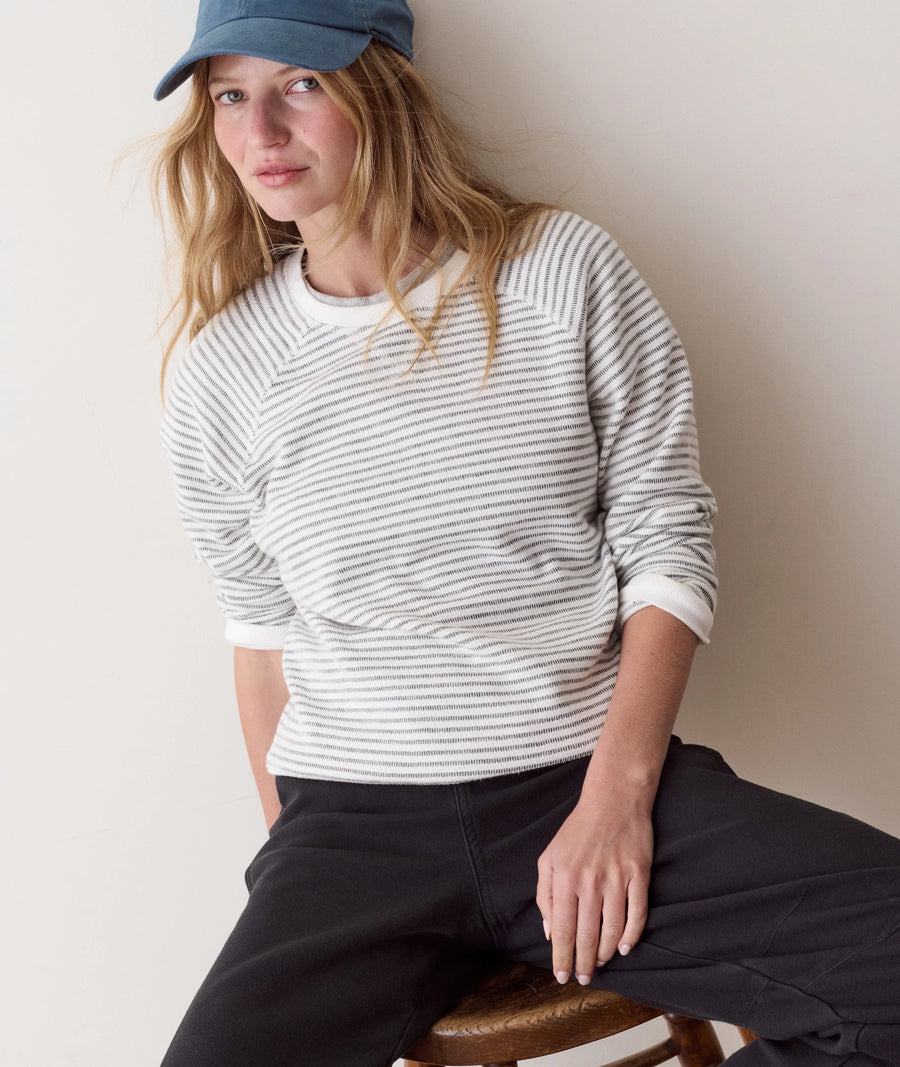 Marine Layer Stripe Heather Raglan