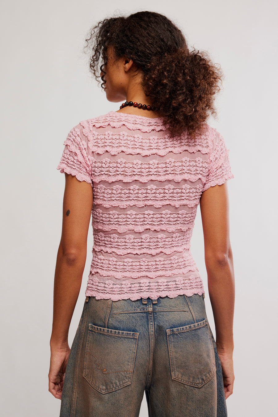 Free People Angelina Lace Tee