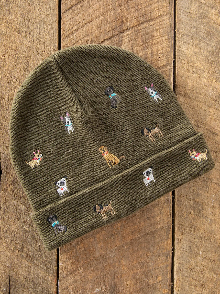 Embroidered Beanie Dogs