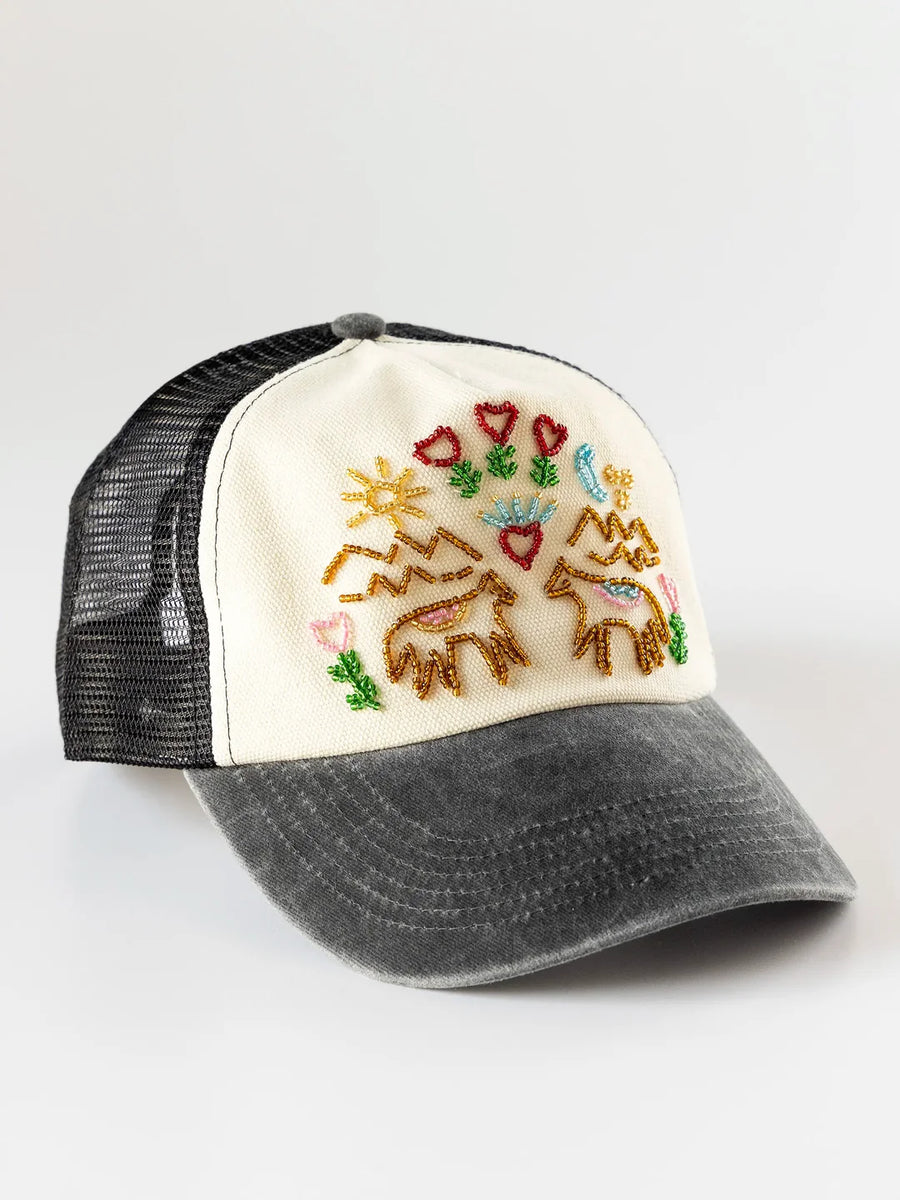 Natural Life Beaded Trucker Hat