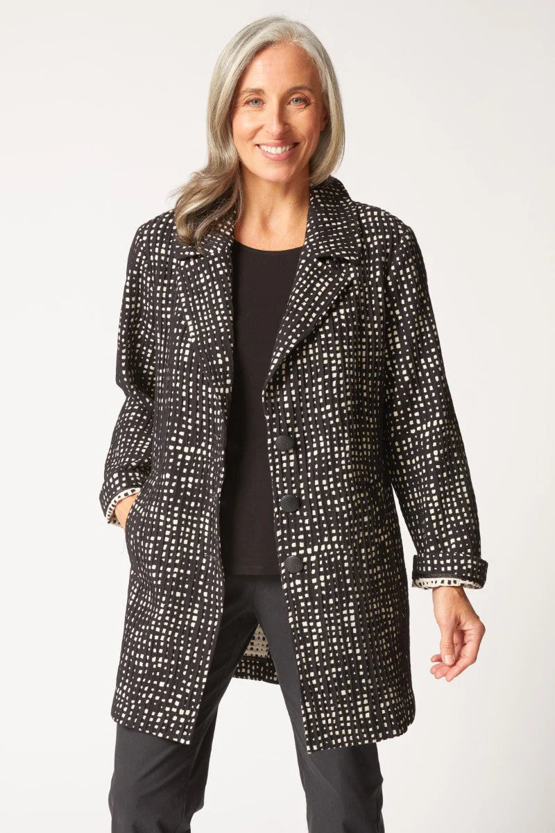 Autumn Check Paris Car Coat