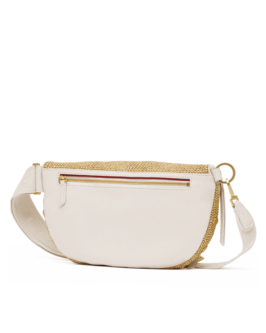 Hammitt Charles Crossbody Lrg Calla Lily White Raffia