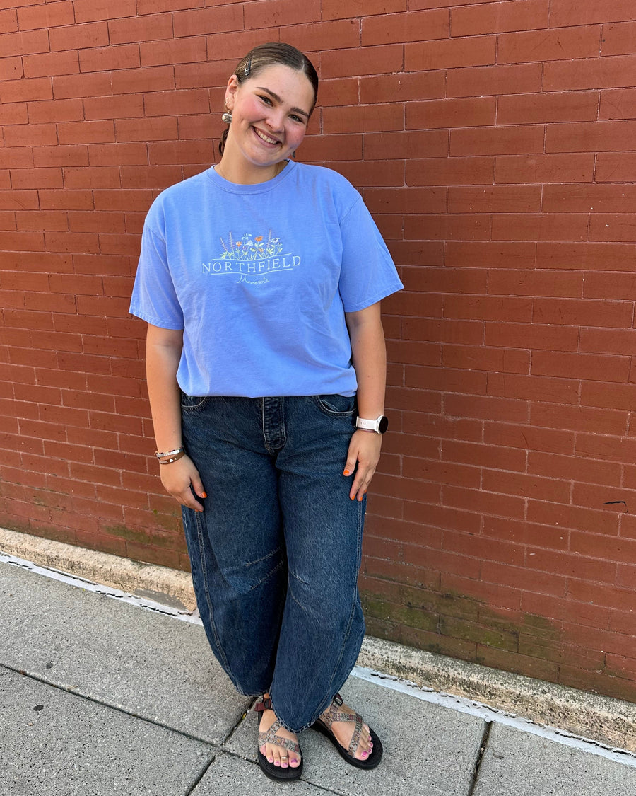 Lakeshirts Embroidered Wildflowers Northfield Tee