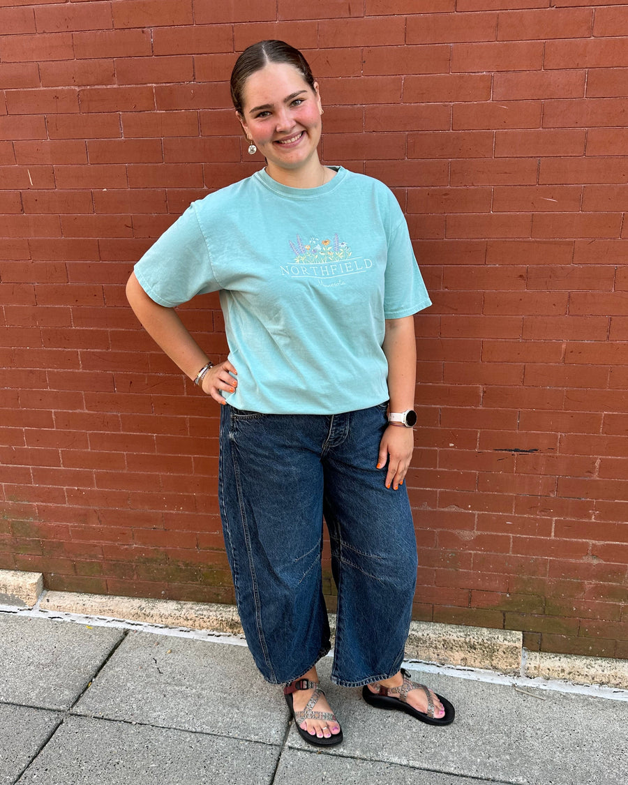 Lakeshirts Embroidered Wildflowers Northfield Tee