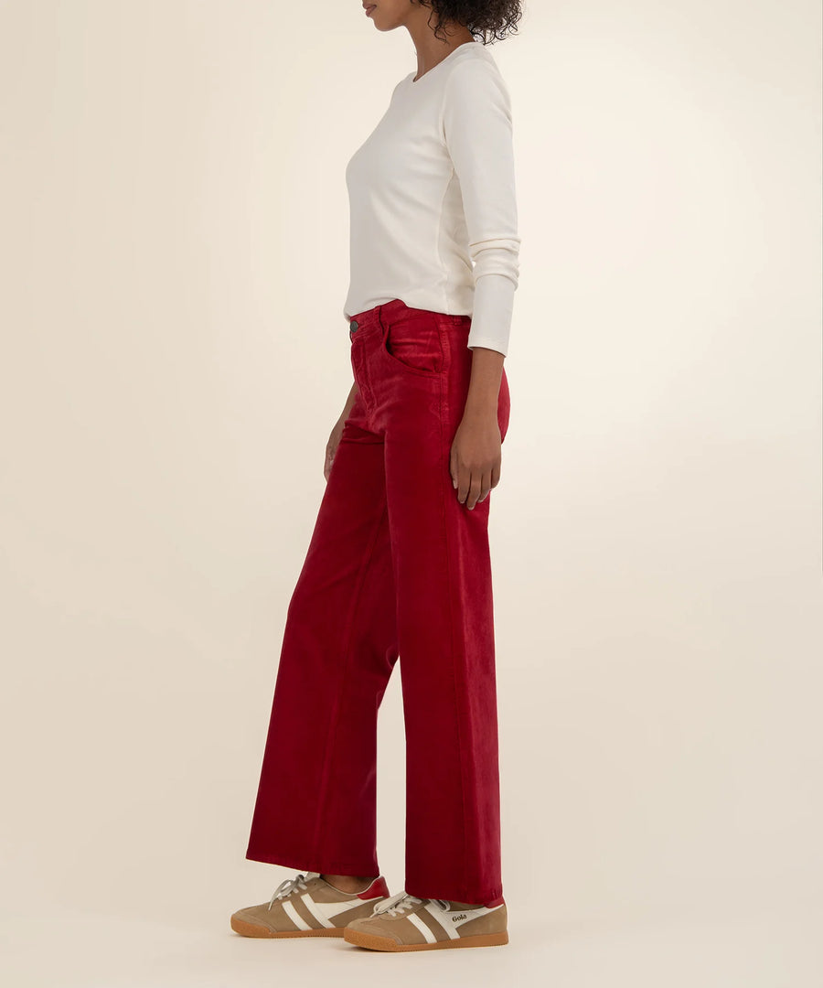 Jean Velveteen High Rise Flare