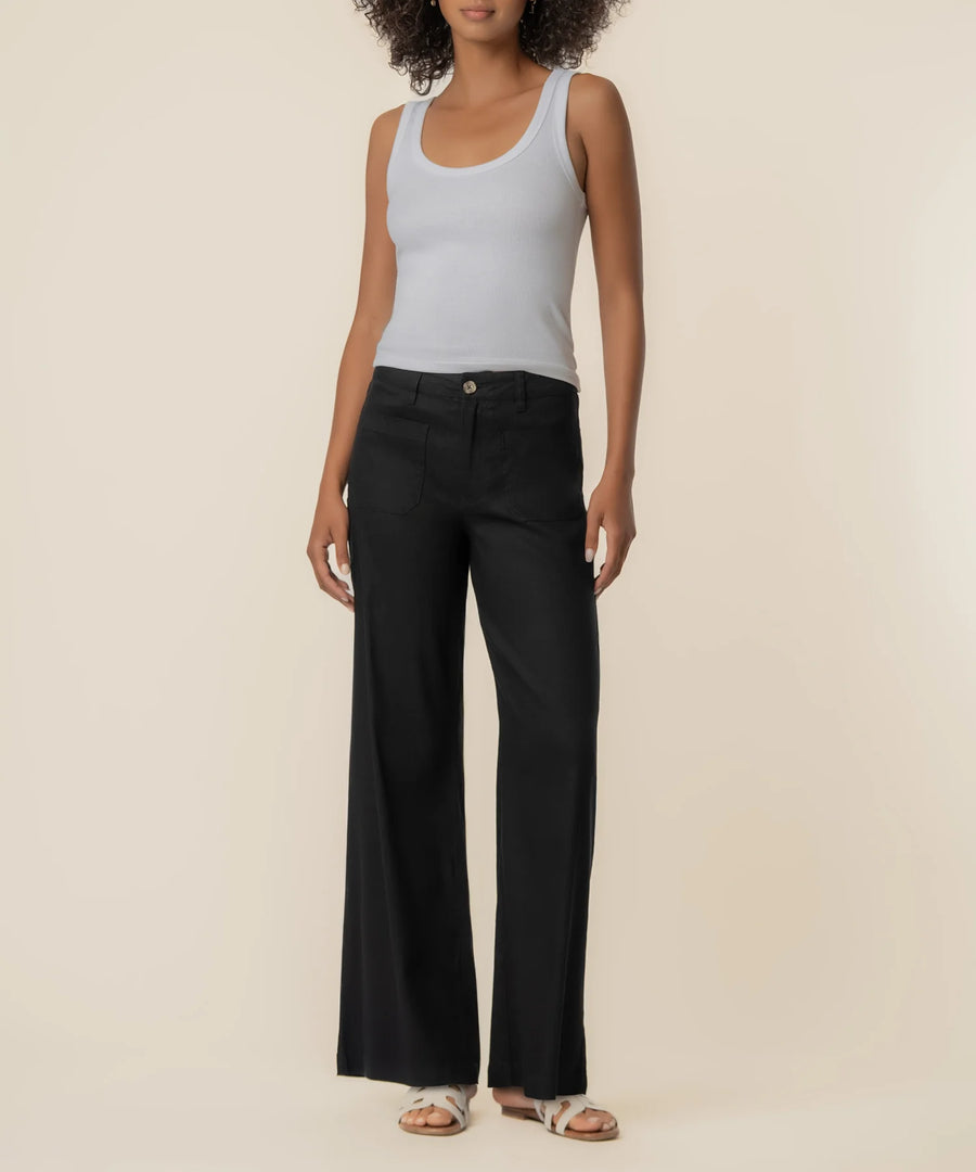 KUT Meg Linen High Rise Wide Leg