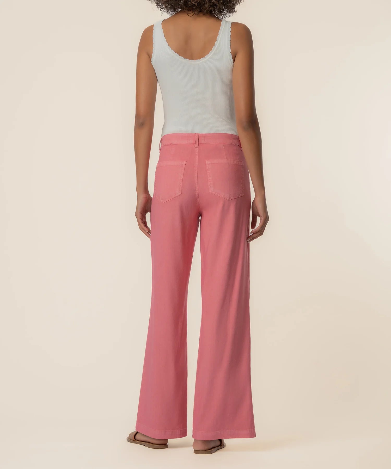 KUT Meg Linen High Rise Wide Leg