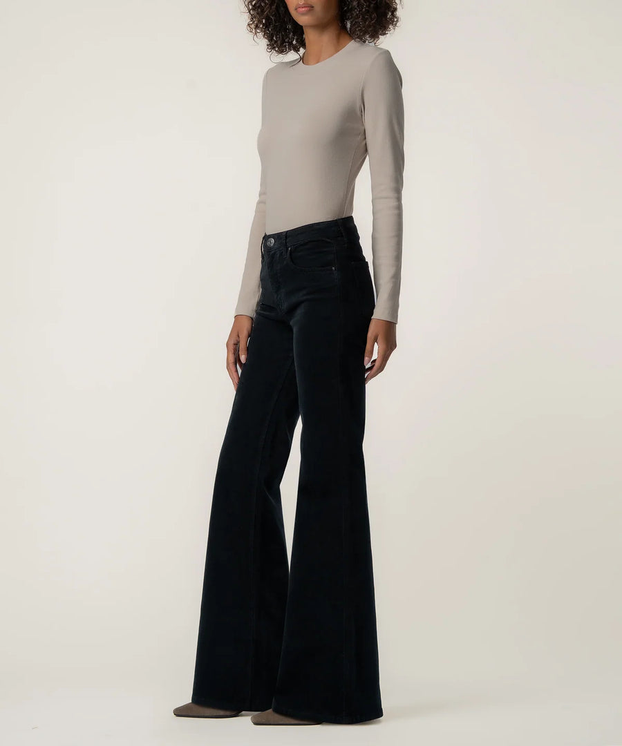 KUT Liliana Velveteen High Rise Flare