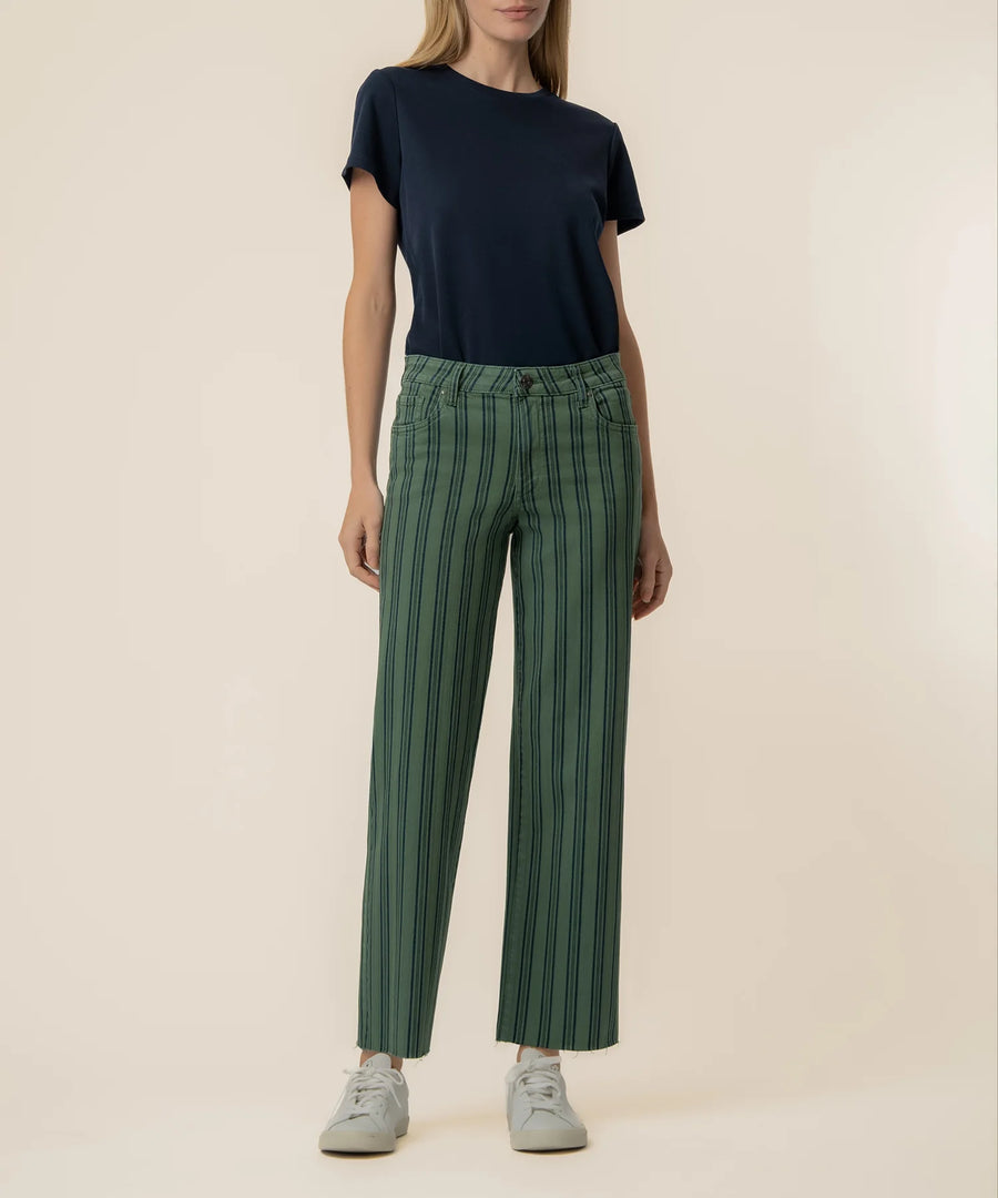 Kut Charlotte High Rise Wide Leg With Raw Hem
