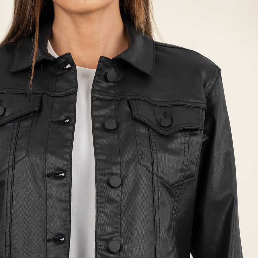 Kut from the Kloth Julia Coated Crop Jacket