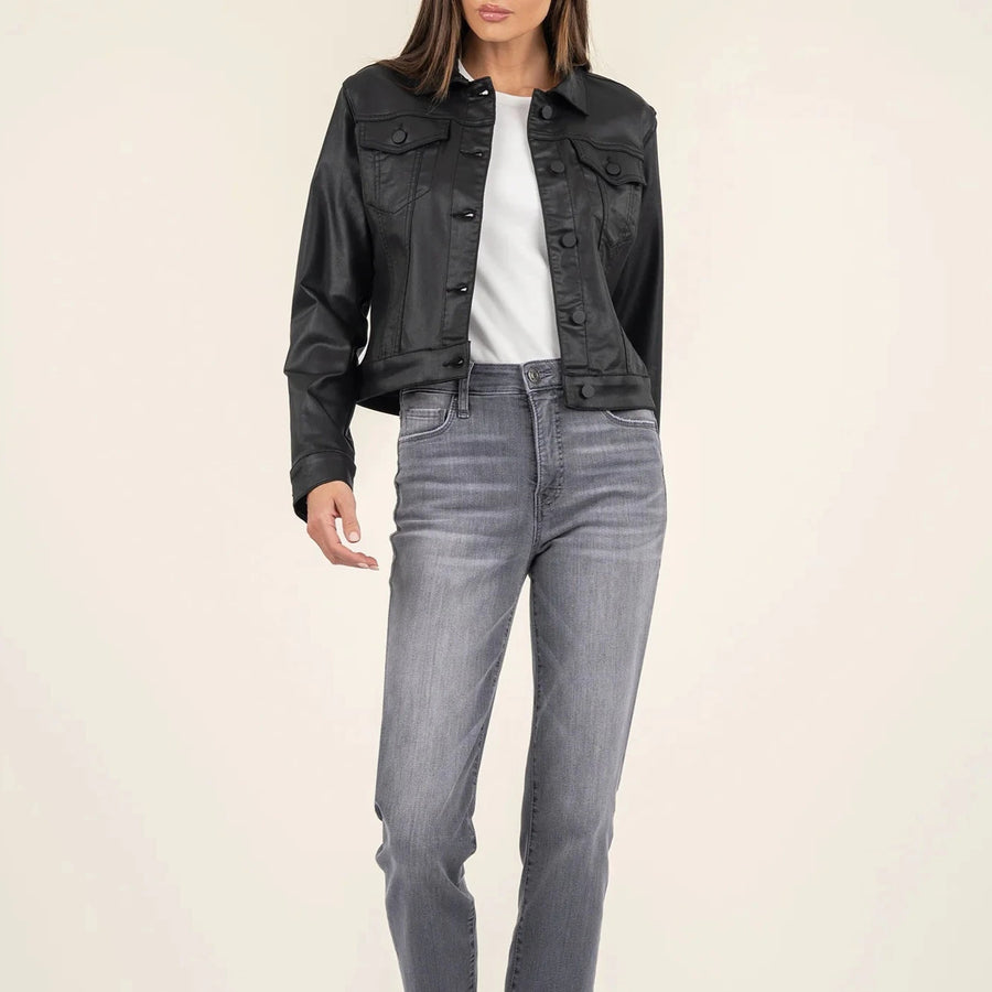 Kut from the Kloth Julia Coated Crop Jacket