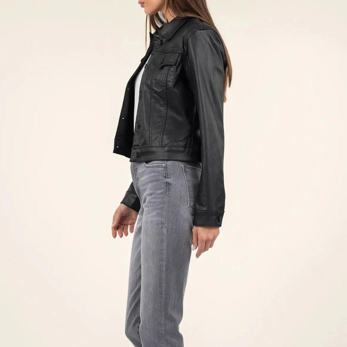 Kut from the Kloth Julia Coated Crop Jacket