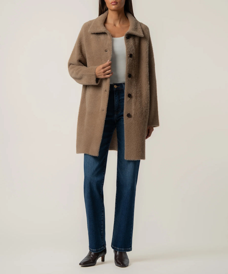 KUT Blythe Long Button Front Sweater Jacket