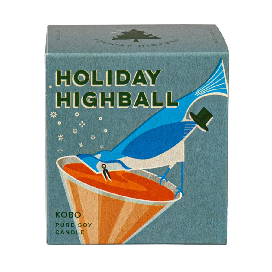 Holiday Highball Holiday Birds Candle