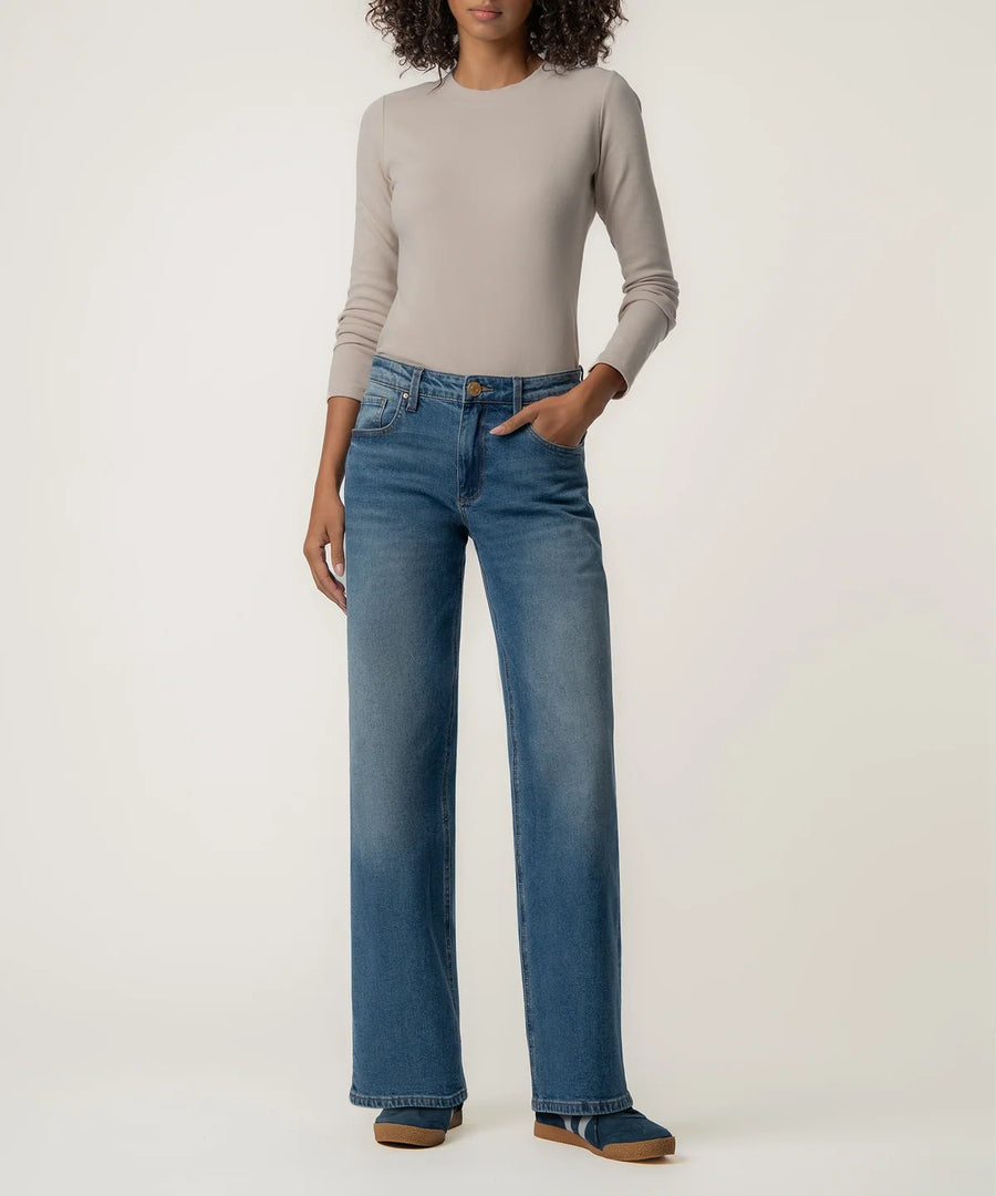 KUT Selena Baggy Low Rise Straight Leg