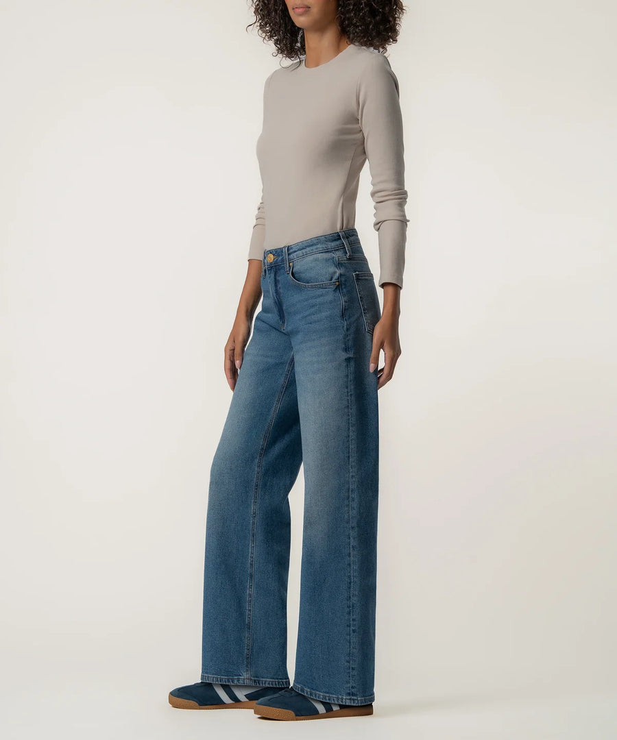 KUT Selena Baggy Low Rise Straight Leg