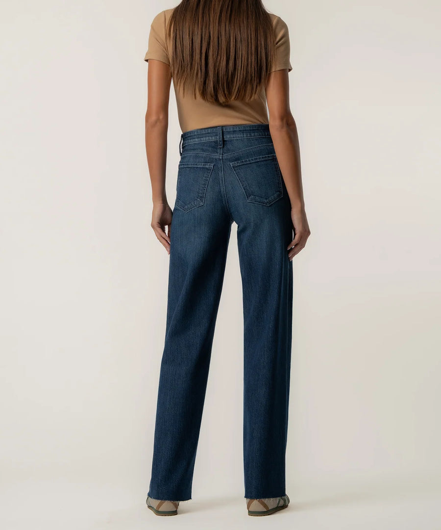 KUT Josie Super High Rise Straight Denim Trouser