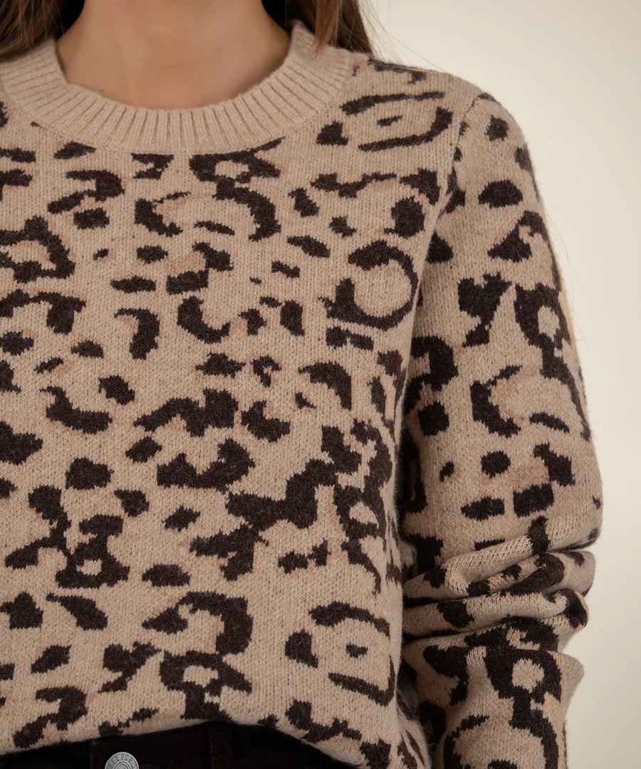 Gisela Animal Print Pullover Sweater