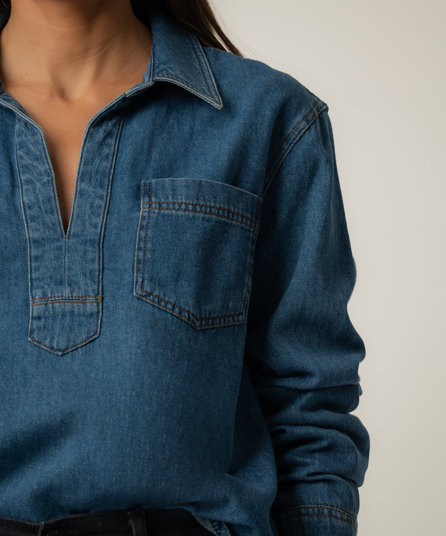 KUT Iris Pullover Denim Shirt