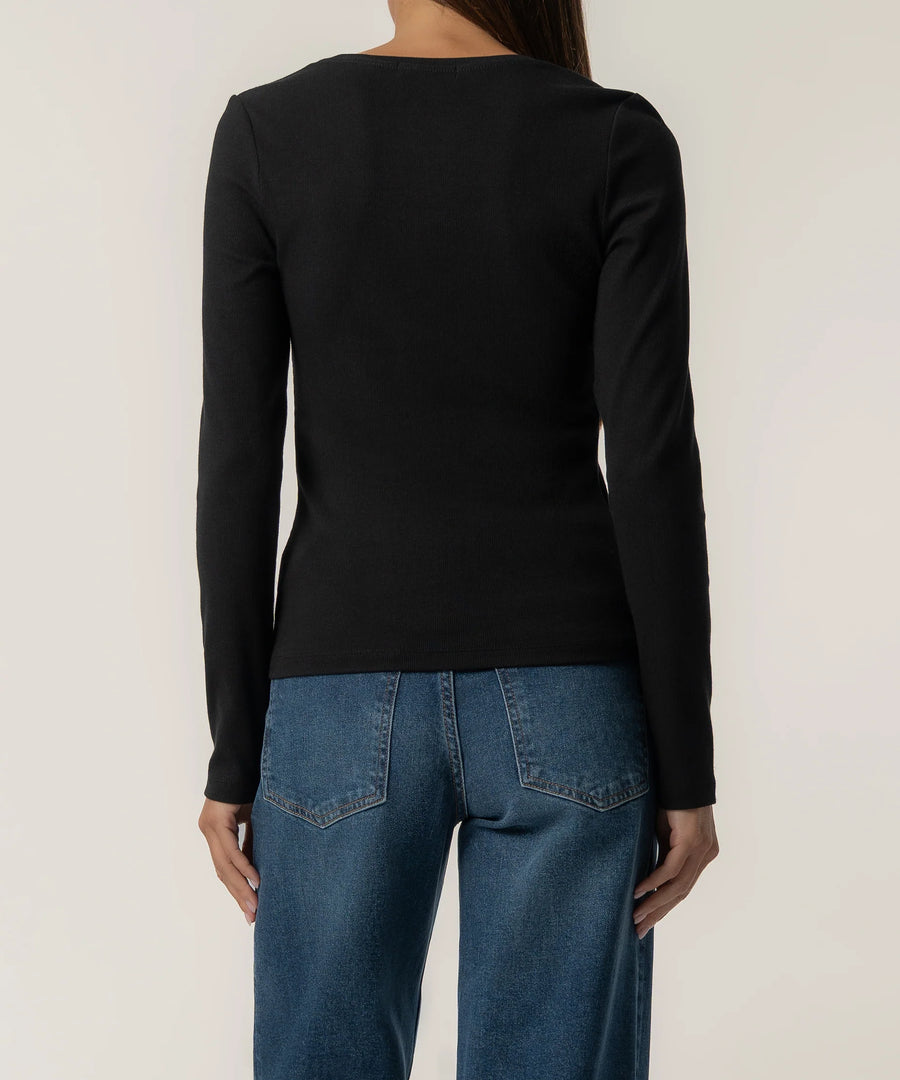 KUT Sarah Rib Knit Top